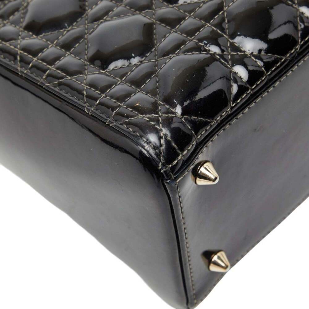 CHRISTIAN DIOR Black Leather Shoulder Bag - Picture 7 of 10